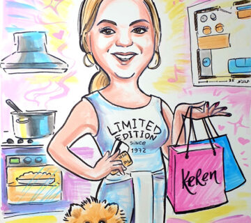 Caricature canvas kiril woman5 360x320