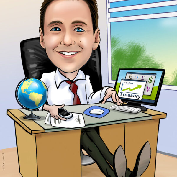 Digital handmade caricature based on a customized template