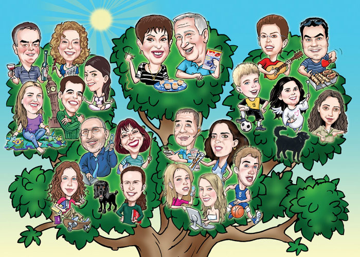 digital-caricature_family-tree-hobby