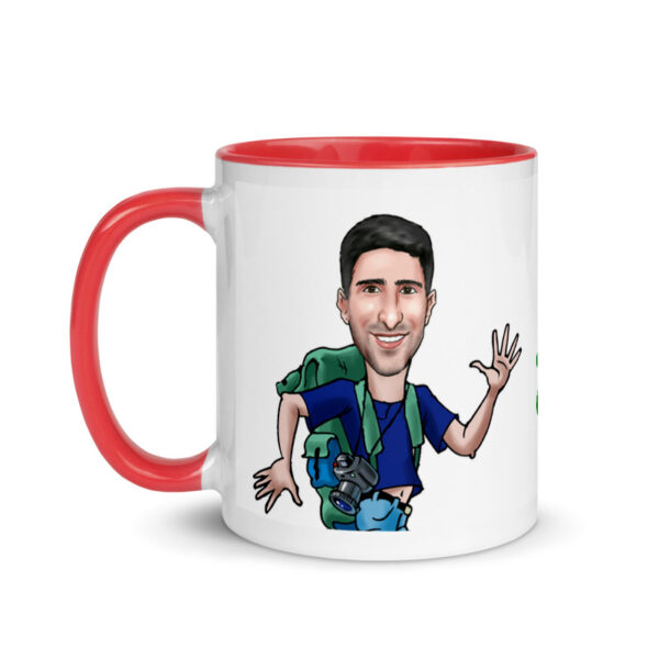 ספל עם קריקטורה דיגיטלית אישית לפי תבנית