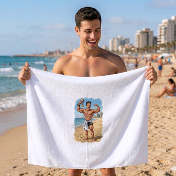 מגבת עם קריקטורה אישית לפי תמונה