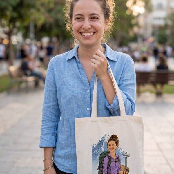 תיק עם קריקטורה AI אישית